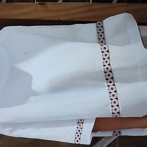 NWOT Eyelet Embroidered Half Sleeve Round Neck Blouse